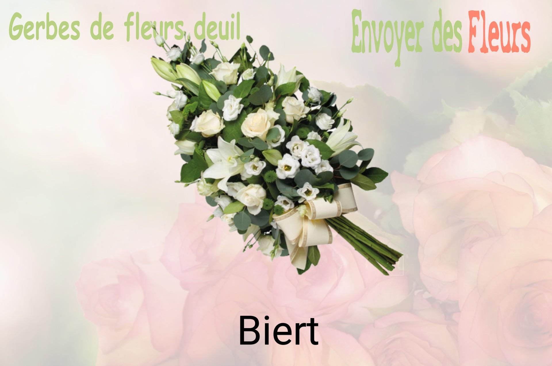 Gerbe de fleurs de deuil livrée à Biert